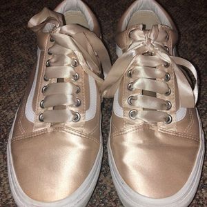 Blush satin vans size 10